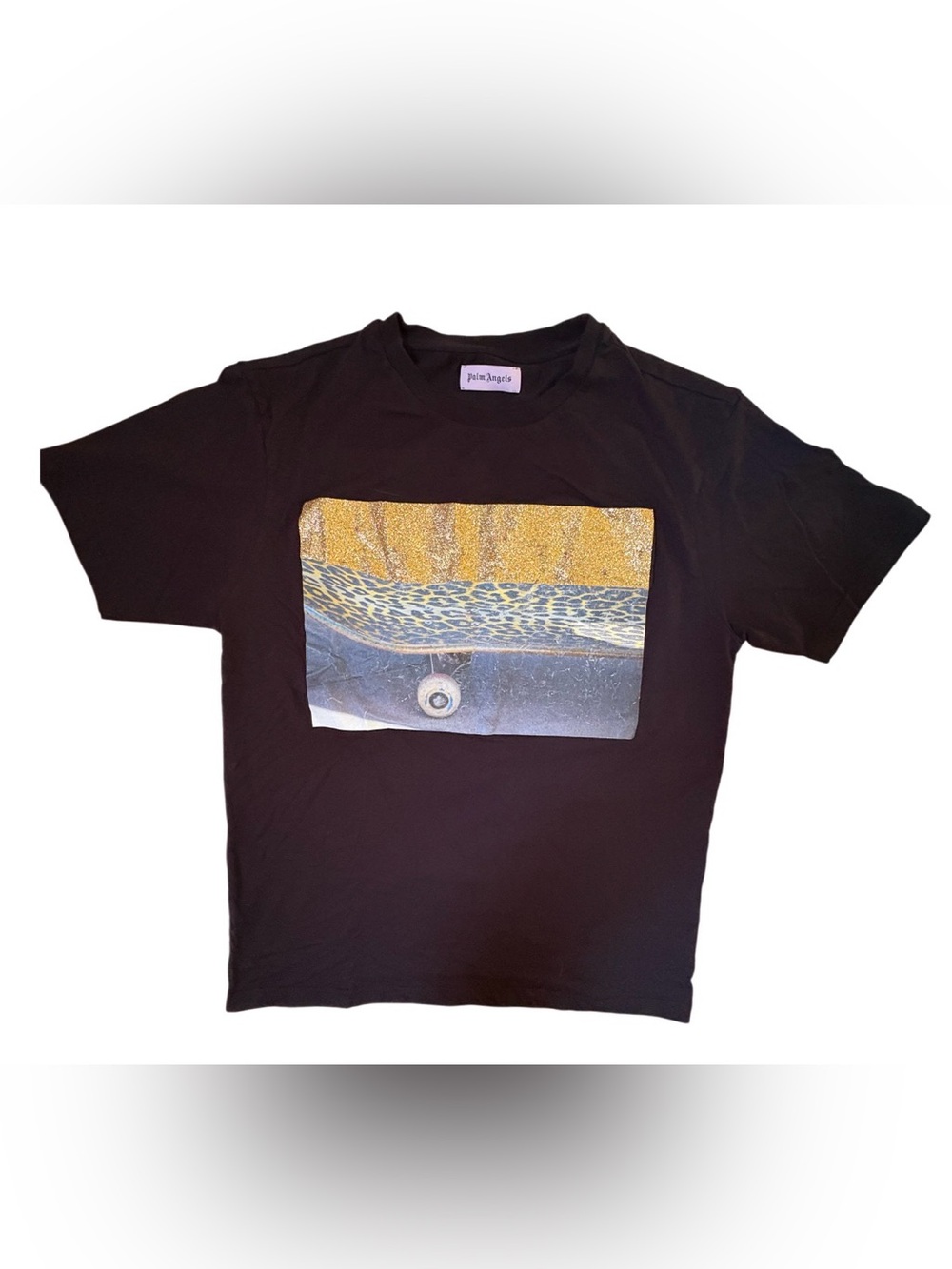 Palm Angels Glitter Skate Short-Sleeve T-Shirt Black Small